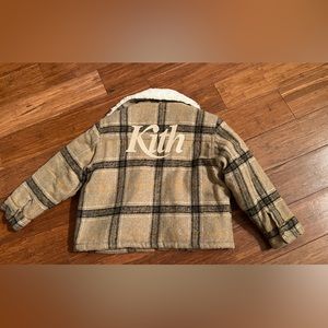BRAND NEW KITH KIDS SHERPA PLAID JACKET